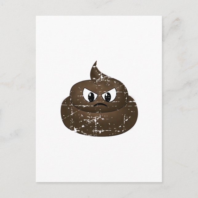 Carte Postale Poop de dessin en colère (Devant)