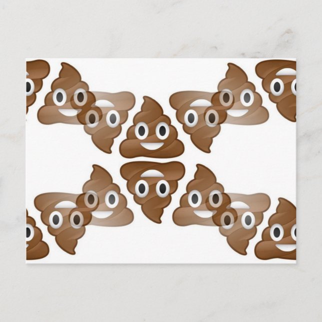 Carte Postale poop emojis (Devant)