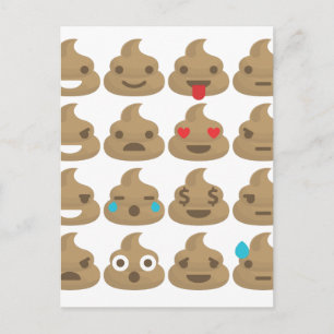 Carte Postale poop emojis