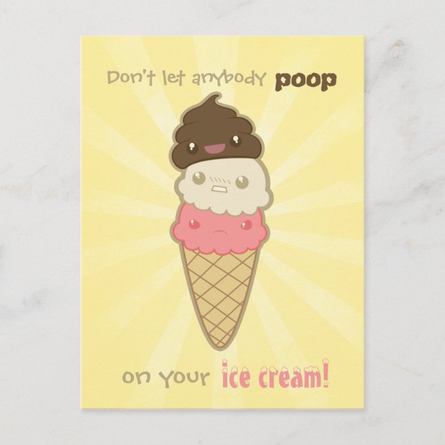 Carte Postale Poop motivationnel sur glace (Devant)