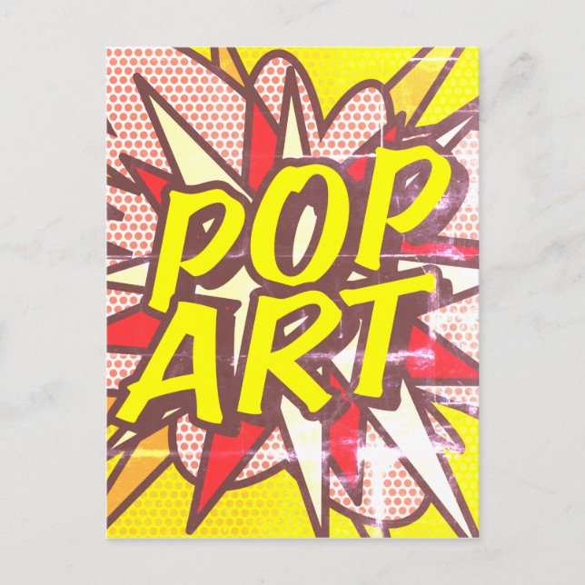 Carte Postale POP ART Amusant Rétro Bande Dessinée Pop Art (Devant)