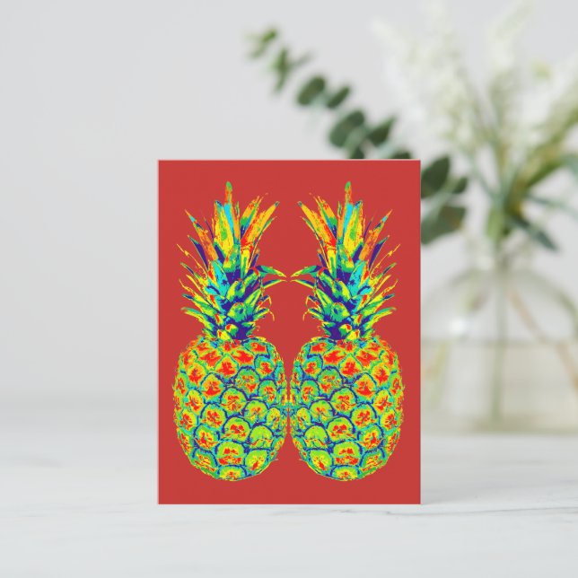 Carte Postale Pop Art ananas (Debout devant)