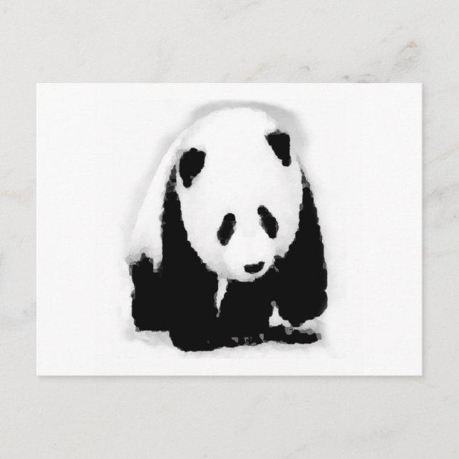Carte Postale Pop Art Baby Panda (Devant)