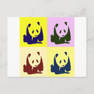 Carte Postale Pop Art Baby Pandas