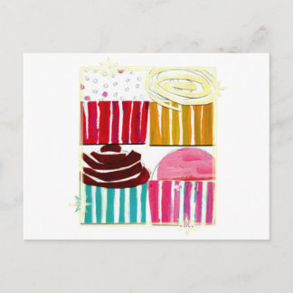 Carte Postale Pop Art Cupcakes