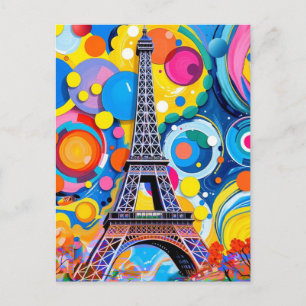 Carte postale Pop Art de la Tour Eiffel