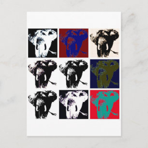 Carte Postale Pop Art Elephants