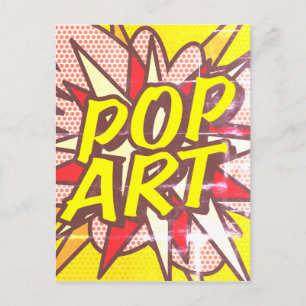 Carte Postale POP ART Fun Retro Comédie Livre Pop Art