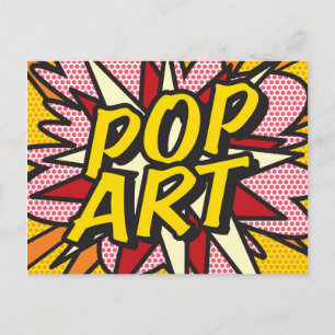 Carte Postale POP ART Fun Retro Comédie Livre Pop Art