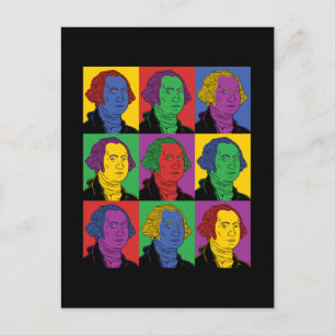 Carte Postale Pop Art George Washington