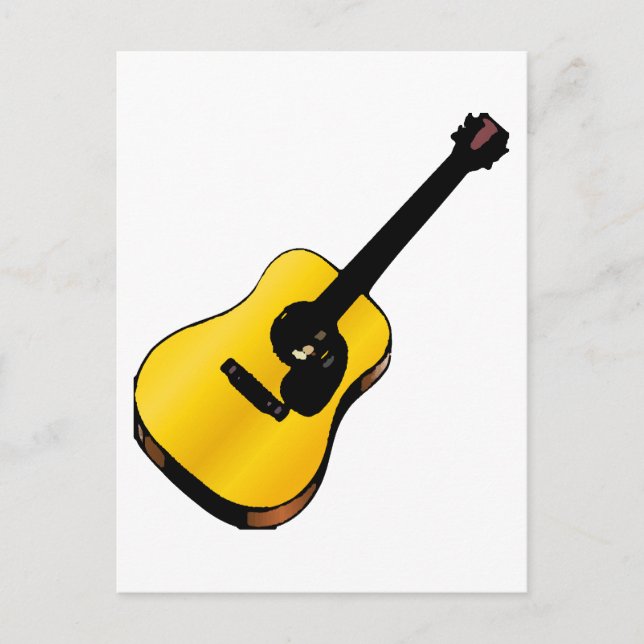 Carte Postale Pop Art Guitare (Devant)