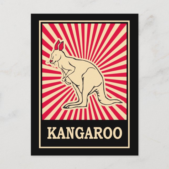 Carte Postale Pop Art Kangaroo (Devant)