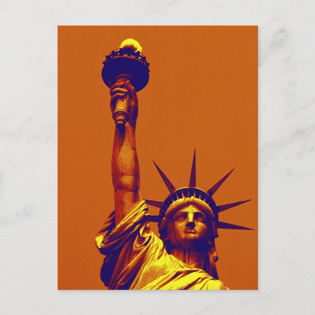 Carte Postale Pop Art Lady Liberty (Devant)