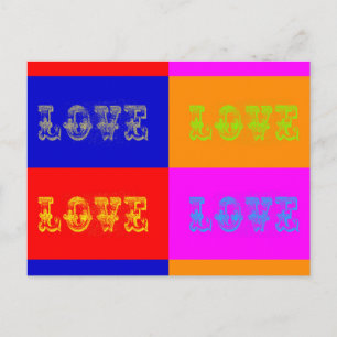 Carte Postale Pop Art Love
