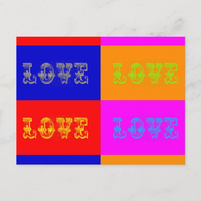 Carte Postale Pop Art Love (Devant)