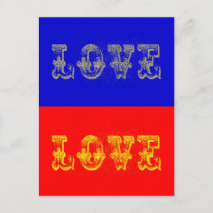 Carte Postale Pop Art Love