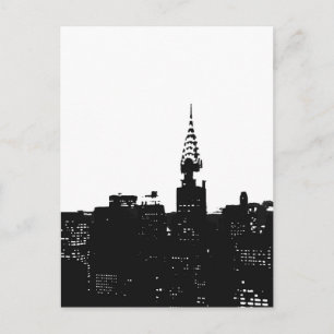 Carte Postale Pop Art New York Silhouette