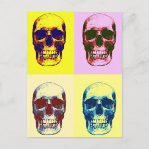 Carte Postale Pop Art Skull