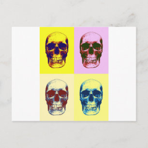 Carte Postale Pop Art Skull