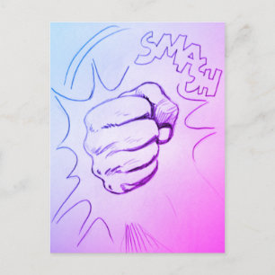 Carte postale Pop Art Smash Punch