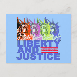 Carte Postale Pop Art Statue des produits Liberty