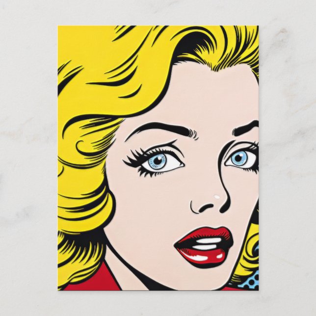 Carte Postale Pop Art Woman (Devant)