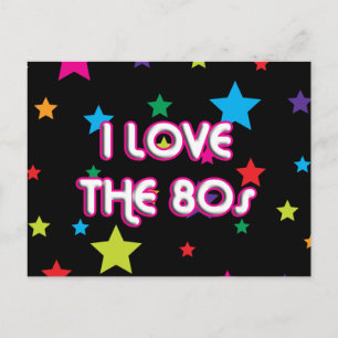 Carte Postale Pop Culture Retro J'adore les années 80