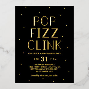 Carte postale Pop Fizz Clink Foil