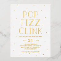 Carte postale Pop Fizz Clink Foil