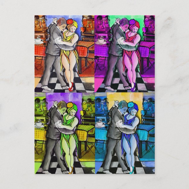 Carte Postale Pop Tango Dancing (Devant)