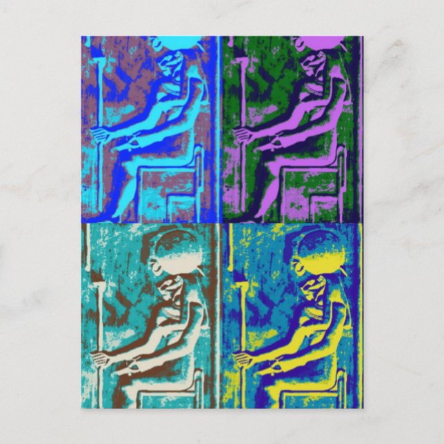 Carte postale Popart Sekhmet (Devant)