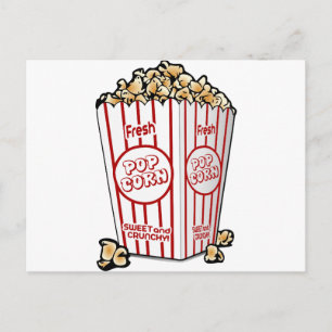 Carte Postale popcorn collation de maïs alimentation soirée dive