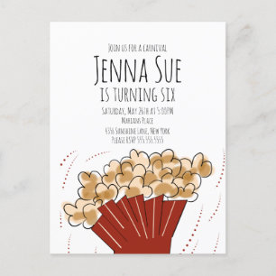 Carte Postale Popcorn Movie Extérieur Fête Anniversaire