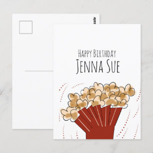 Carte Postale Popcorn Movie Extérieur Fête Anniversaire