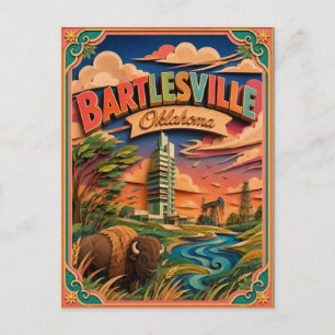Carte Postale PopCut États Bartlesville Oklahoma Art Papier