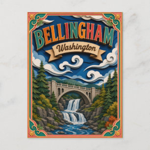 Carte Postale PopCut États Bellingham Washington Art Papier