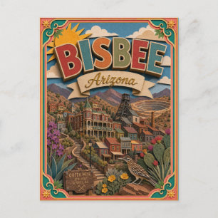 Carte Postale PopCut États Bisbee Arizona Papier Art