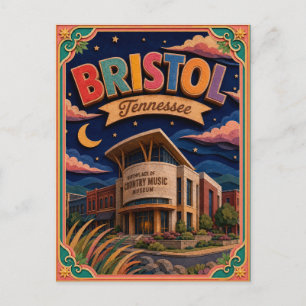 Carte Postale PopCut États Bristol Tennessee Art Papier