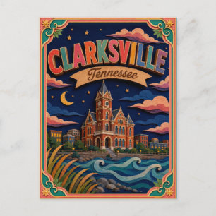 Carte Postale PopCut États Clarksville Tennessee Art en Papier