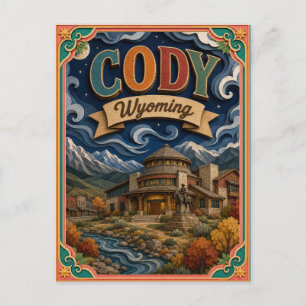 Carte Postale PopCut États Cody Wyoming Art Papier