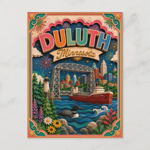 Carte Postale PopCut États Duluth Minnesota Art Papier