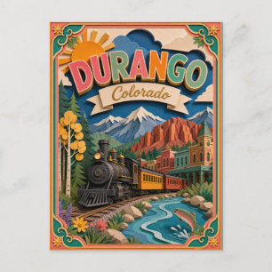 Carte Postale PopCut États Durango Colorado Art en Papier