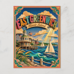 Carte Postale PopCut États East Greenwich Rhode Island Art