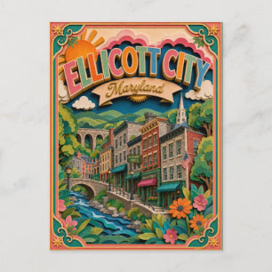 Carte Postale PopCut États Ellicott City Maryland Art Papier