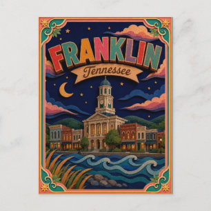 Carte Postale PopCut États Franklin Tennessee Art Papier P