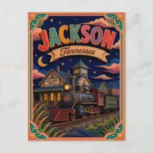 Carte Postale PopCut États Jackson Tennessee Art en Papier