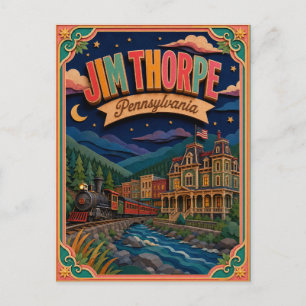 Carte Postale PopCut États Jim Thorpe Pennsylvanie Art Papier