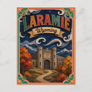Carte Postale PopCut États Laramie Wyoming Art Papier