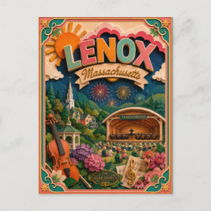 Carte Postale PopCut États Lenox Massachusetts Art Papier