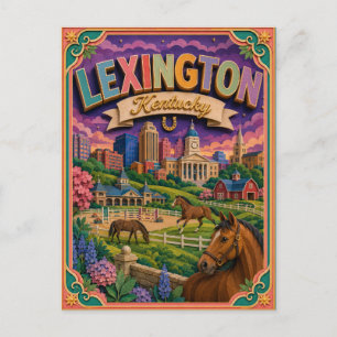Carte Postale PopCut États Lexington Kentucky Art Papier